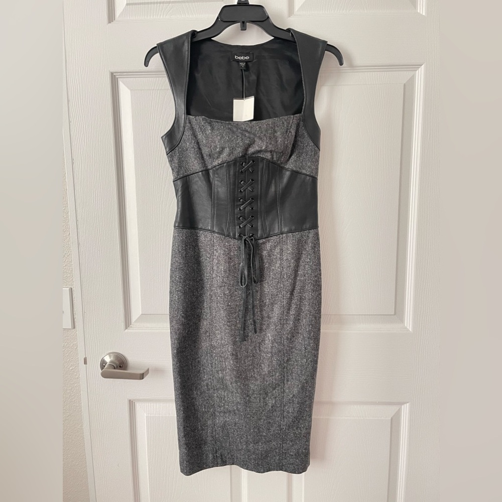🔥Bebe Y2K pencil dress with corset! Gray. Size 4🔥